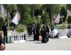 کاروان دانشجویی اربعین دانشگاه علامه طباطبائی با بدرقه مسئولان دانشگاه راهی عتبات عالیات شد
