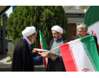 پرچم جمهوری اسلامی ایران در دانشگاه علامه طباطبائی به اهتزاز درآمد