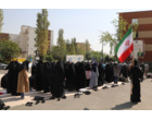 پرچم جمهوری اسلامی ایران در دانشگاه علامه طباطبائی به اهتزاز درآمد