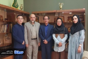 بازدید پژوهشگر برجستۀ آکادمی علوم اجتماعی چین از دانشکدۀ ادبیات فارسی و زبان‌های خارجی و بازدید از گروه زبان چینی